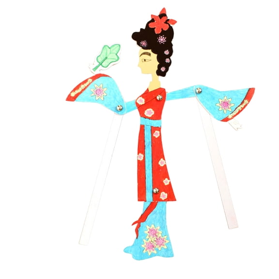 HONMEET 4Pcs Chinese Story Puppet Chinese Shadow DIY Drawing Craft Paper Assorted Color