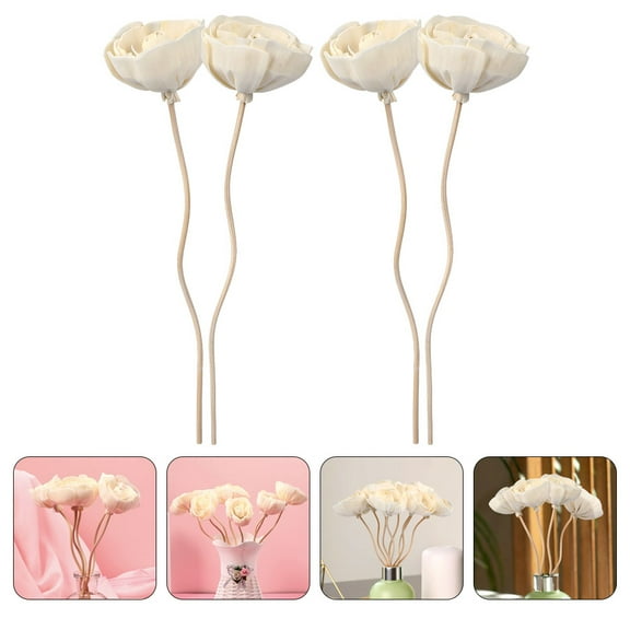 HONMEET Flower Scent Diffuser Diffuser Sticks Rose 4Pcs