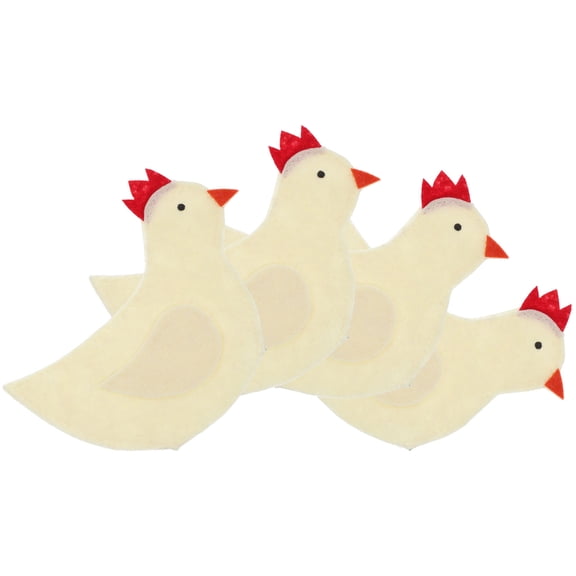 HONMEET Easter Chick Decor Egg Covers Beige Fabric for Party Use, 4Pcs