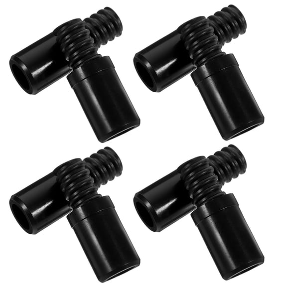 HONMEET Threaded Connection Kit Black Plastic for Broom and Mop Handles 4Pcs