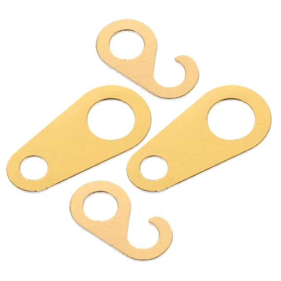 HONMEET 4Pcs Golden Metal Chain Hooks for Cuckoo Clock Replacement Smooth Operation