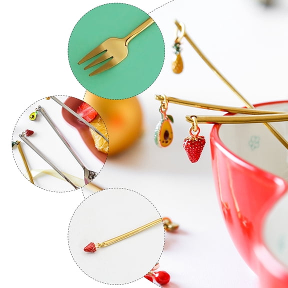 HONMEET Stainless Steel Fork Craft Golden 4PCS