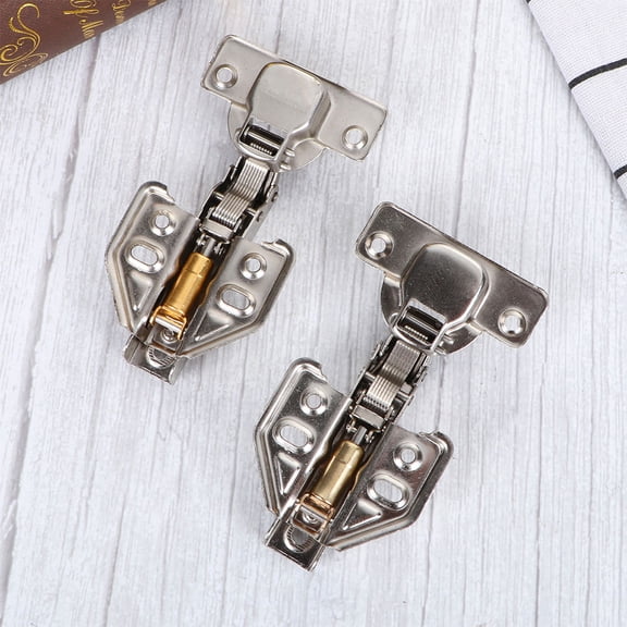 HONMEET 4-Pack Stainless Steel Cabinet Hinges with Slow Close Hydraulic Mechanism for Kitchen and Furniture Doors