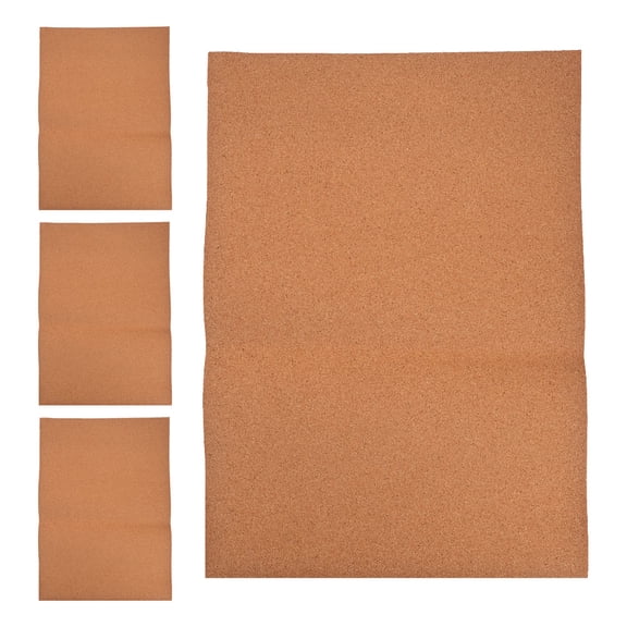 HONMEET 4Pcs Heavy Duty Shelf Liner Cork Rolls for Drawer Cushioning and Moisture Protection in Light Brown