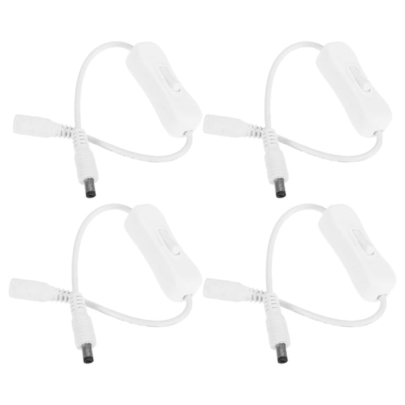HONMEET 4-Pack LED Floor Lamp Switches White PVC Easy Connection Replacement Parts for Indoor Lighting