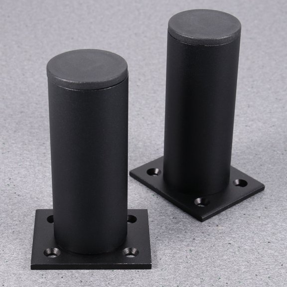 HONMEET Set of 4 Black Aluminum Alloy Metal Furniture Legs for Table Support and Stability