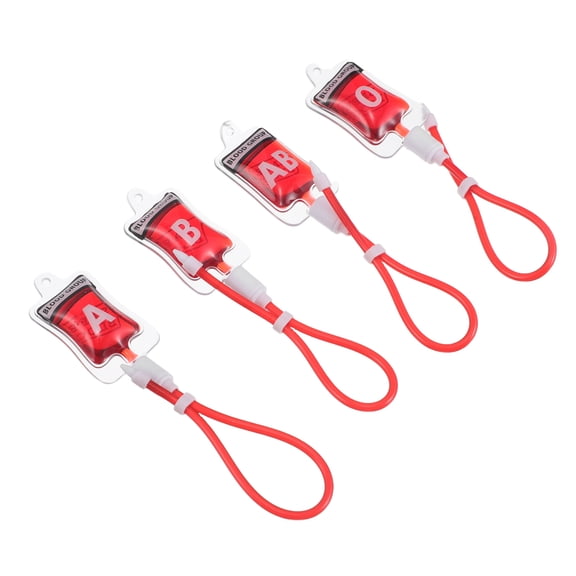HONMEET 4-Pack Red Keychains for Bag Decor, Realistic Vampire Pendant Charms, Accessories