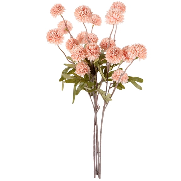 HONMEET Dandelion Bouquet Fake Flowers Dandelion Flower Plants Pink 4Pcs Decoration