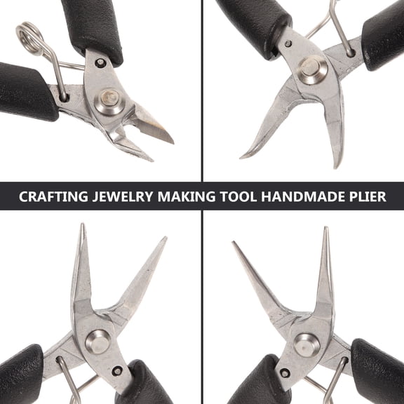 HONMEET 4Pcs Jewelry Making Tools Looper Plier Set with Smooth Jaw for Durable DIY Crafting