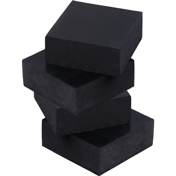 HONMEET 4Pcs Rubber Outdoor Mat Black Anti Slip Vibration Absorption Pad for Home Furniture Protection