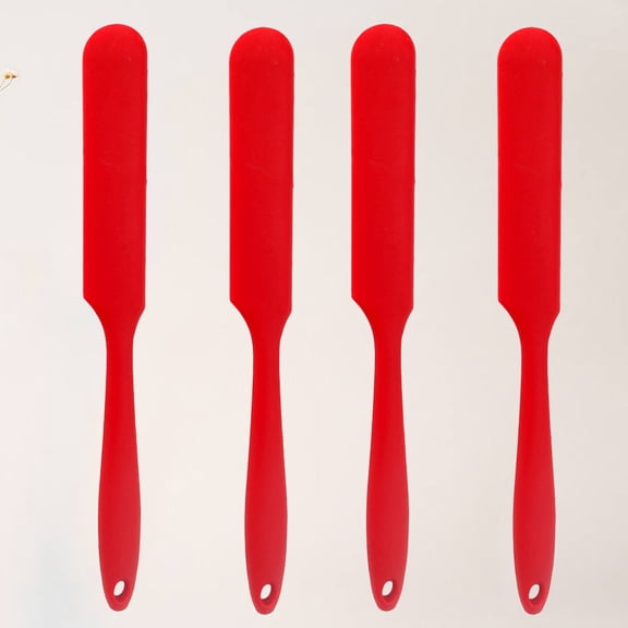 HONMEET Red Icing Smoother Tool Set 4 Pieces for Cake Decorating and Baking Supplies