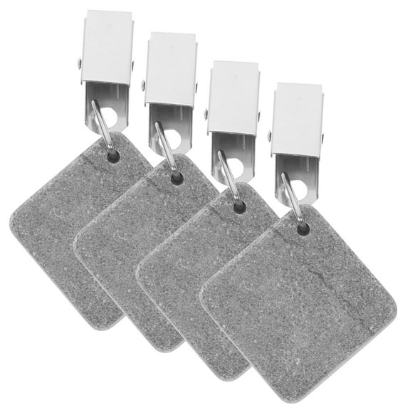 HONMEET 4-Pack Grey Tablecloth Weights with Metal Clips for Home Outdoor Picnic, Patio, Garden Use