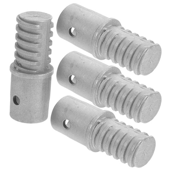HONMEET 4Pcs Telescoping Pole Brush Attachment Metal Threaded End for Broom Handle
