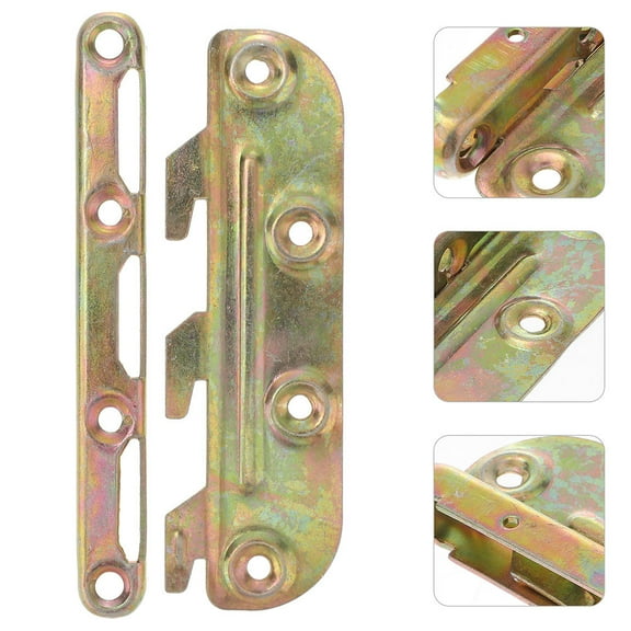 HONMEET 4Pcs Thickened Bed Rail Brackets Heavy Duty Metal Bed Frame Hardware for Outdoor Use Multi