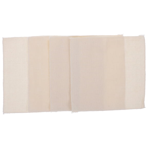 HONMEET 4Pcs Versatile Design Monks Cloth For Embroidery Fabric Beige Color