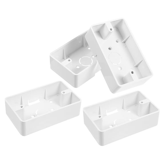 HONMEET 4Pcs White ABS Plastic Outdoor Electrical Receptacle Box with Weatherproof Insulation