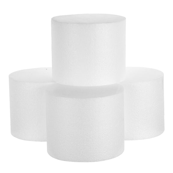 HONMEET 4-Piece Polystyrene Cake Dummy Set for Wedding Display, Fondant Decorating Practice and Cake Design