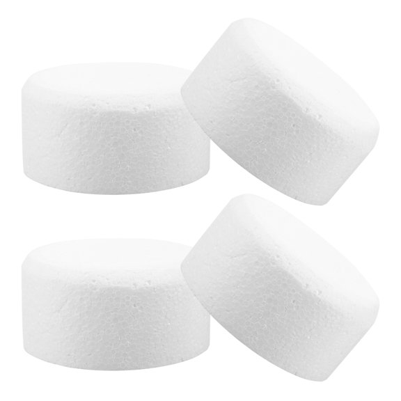 HONMEET 4Pcs White Foam Cake Models for Decorating Practice and Handmade DIY Crafts