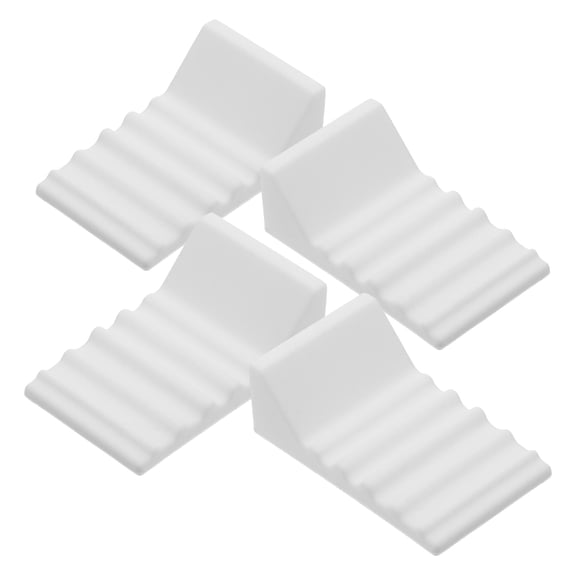 HONMEET 4-Pack White Silicone Trash Can Pads with Reusable Bumper Guards for Kitchen Wall