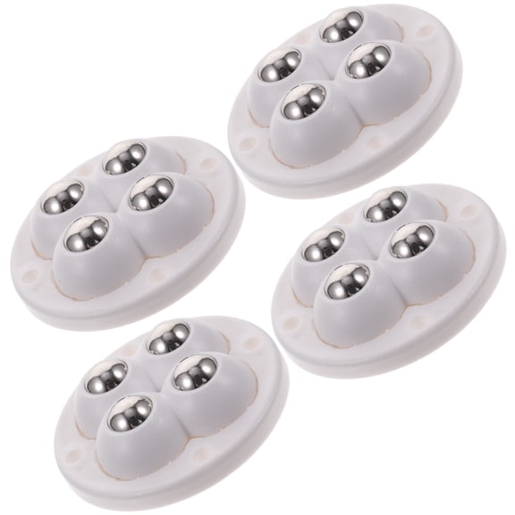 HONMEET 4Pcs White Storage Case Casters with Self Adhesive Backing for Easy Installation and Quiet Movement