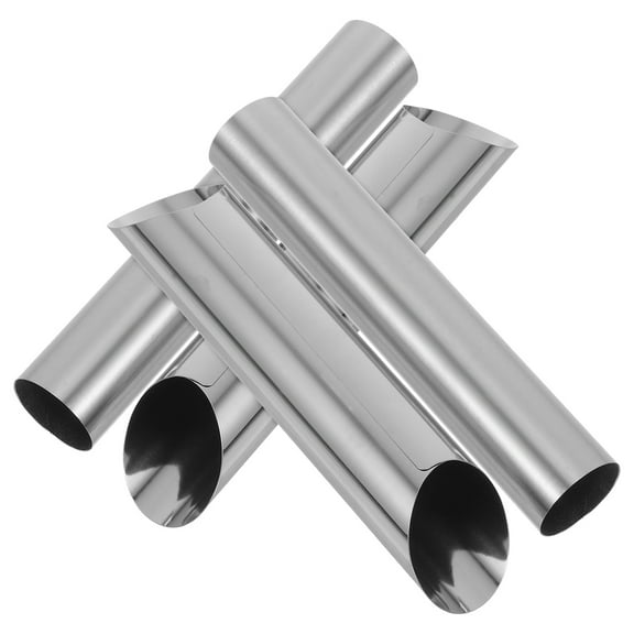 HONMEET 4-Pack Cannoli Forms Round Baking Molds Metal Horn Tubes 4.7 x 1 x 1 Inches Dessert