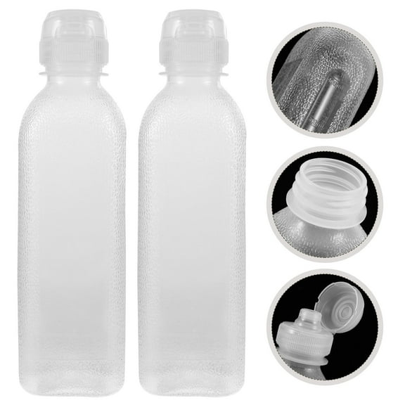 HONMEET 4pcs Kitchen Squeeze Bottles for Condiment Storage in Transparent Material for Cooking