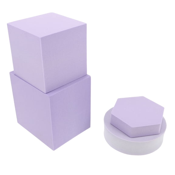 HONMEET 4-Piece Foam Cube Photo Props Set with Unique Geometric Patterns for Art Projects and Craft Supplies