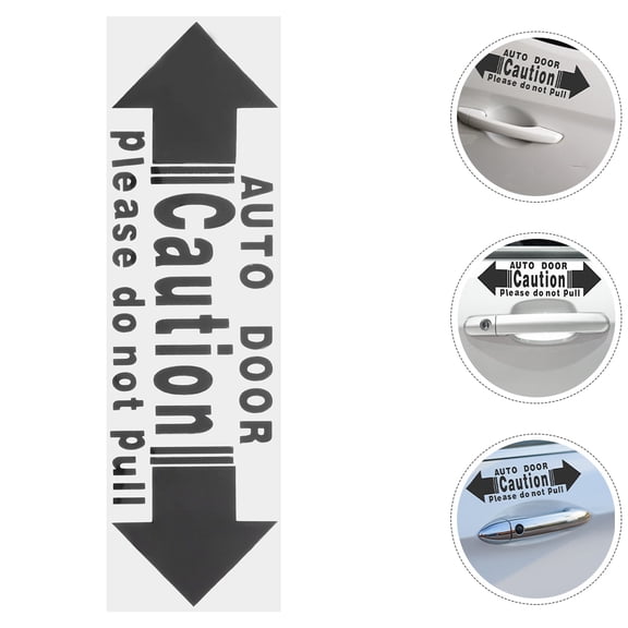 HONMEET 4Pcs Car Door Warning Stickers, Easy Apply Safety Decals for Automatic Doors, and Visible