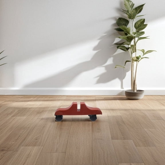 HONMEET 4pcs Mobile Room Partition Stands with Wheels, Wood Coffee Color, Easy Installation for Living Room, Bedroom, Hotel Use