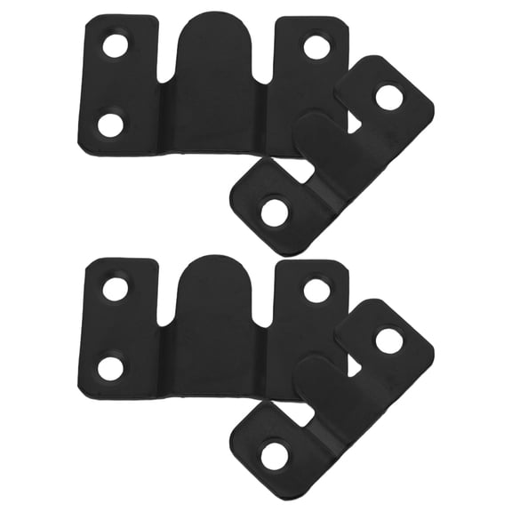 HONMEET 4pcs Picture Frame Brackets for Heavy Duty Support Black Galvanized Steel Flush Mount