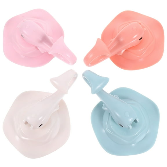 HONMEET Bathroom Hanger Suction Cups Hooks White 4Pcs Multi Purpose Use