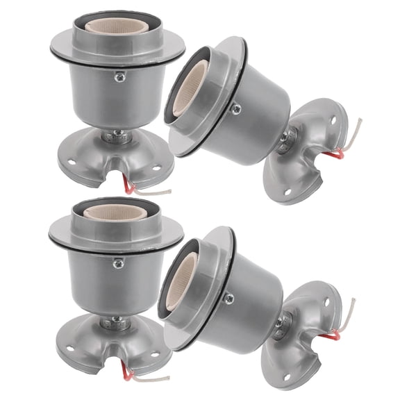 HONMEET Vintage Style Lamp Socket Dark Grey ABS Structure 4-Pack for Home Lighting and Projects