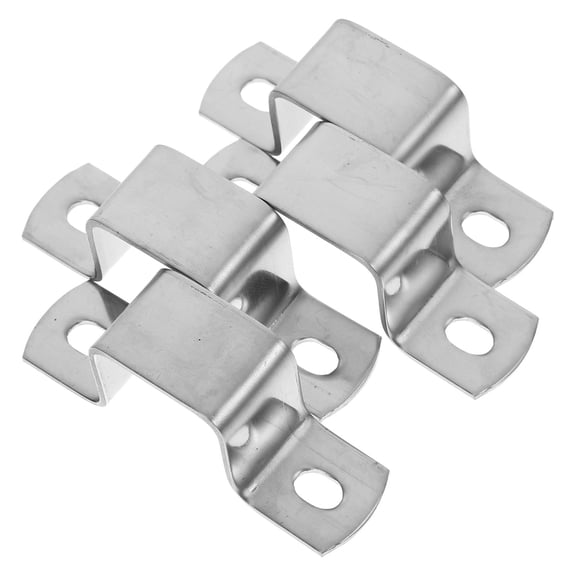 HONMEET 4-Pack Stainless Steel U-Shaped Pipe Hangers Brackets for Plumbing and General Use