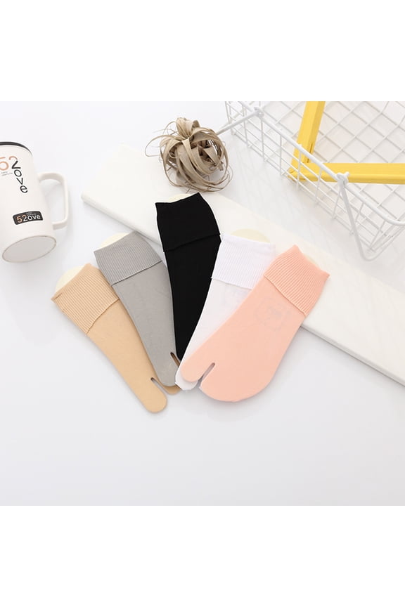 5 Pairs Women's Half Foot Socks, Comfortable Middle Length, Assorted Colors for Everyday Wear