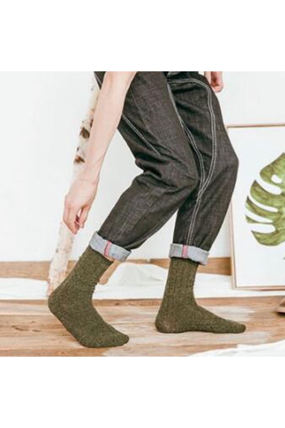 Mens Thick Line Socks Durable Stretchy Skin-Friendly Design 5Pairs