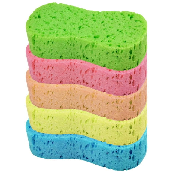 HONMEET Car Wash Sponges 5 Pcs Soft Sponge Set for Effective Car Cleaning and Descaling, and Absorbent
