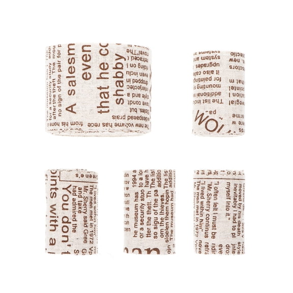 HONMEET 5 Rolls Burlap Ribbon Natural Jute Fibers For DIY Projects