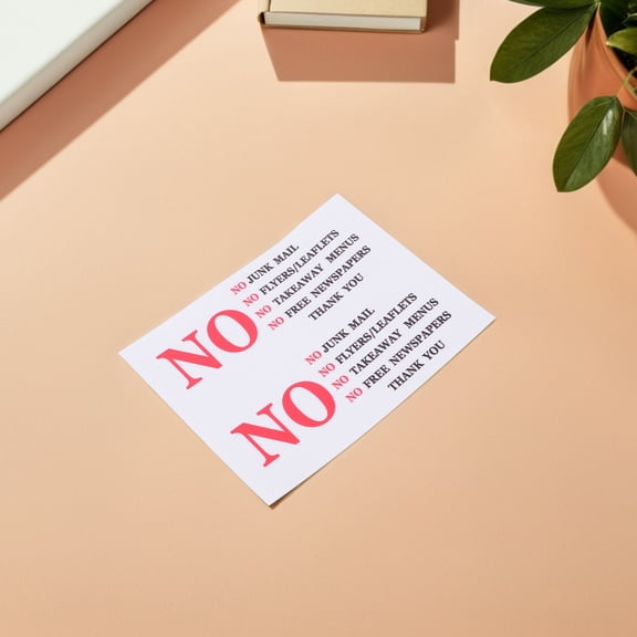 HONMEET Weather-Resistant Mailbox Sticker Clear Messaging No Junk Mail