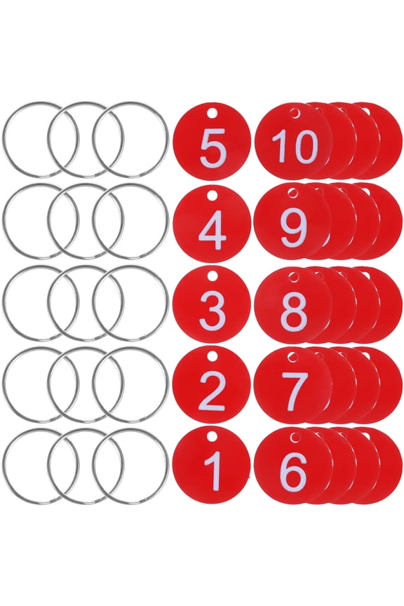 Key Tags For Label Round Number Tags Acrylic 50 Sets 1.34X1.34X0.04In