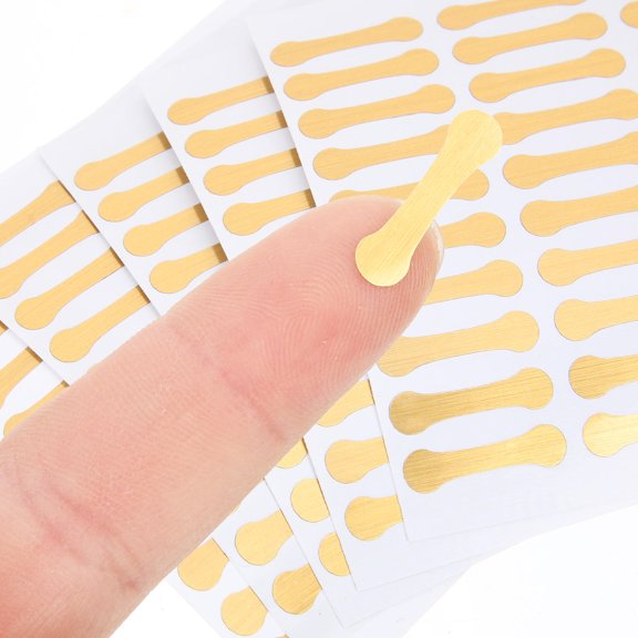 HONMEET 500Pcs Tamper Proof Decals Golden Color for Cosmetics Food and Packaging Security