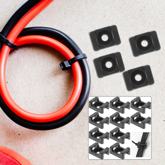 HONMEET Cable Ties Saddle Base Black 500Pcs 0.9In