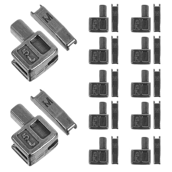 HONMEET 50Pairs Metal Zipper Insertion Pin Kit Grey for Coat Jacket Repair DIY Sewing Parts