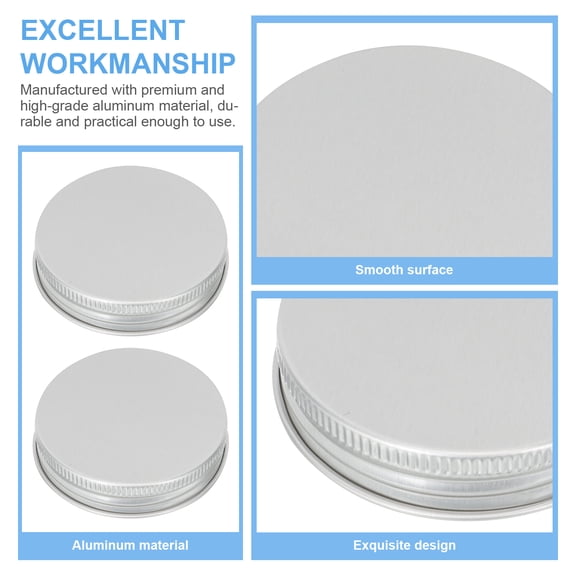 HONMEET 50-Pack Aluminum Canning Jar Lids and , 53mm Sealing Bands for Jars, Home Preserving Accessories