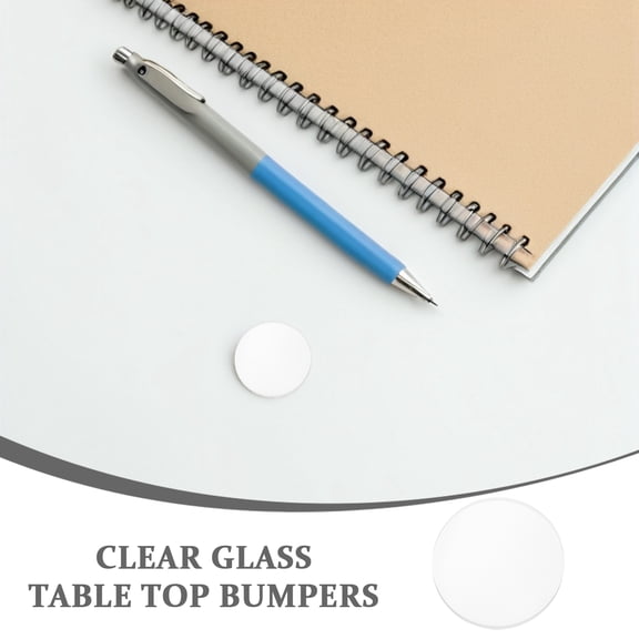 HONMEET 50Pcs Clear Glass Table Top Bumpers Non Adhesive Pads for Stable Glass Table Surfaces