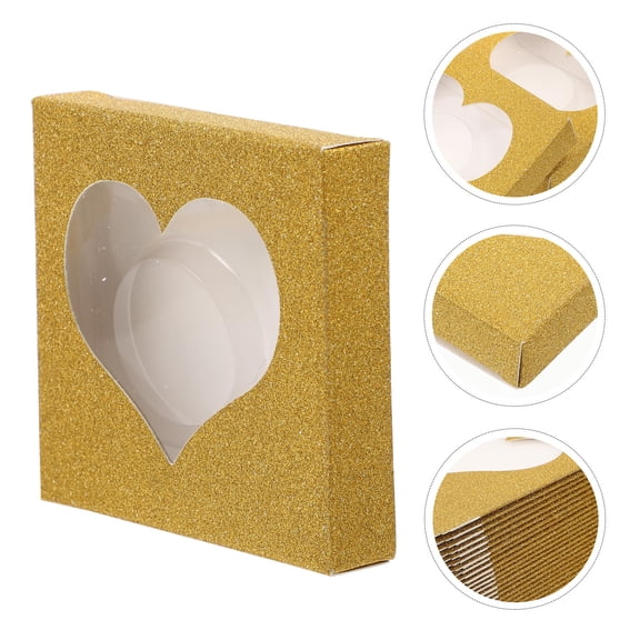 HONMEET 50Pcs False Eyelash Case Golden Compact Lash Organizer with Drawer Design for Easy Access