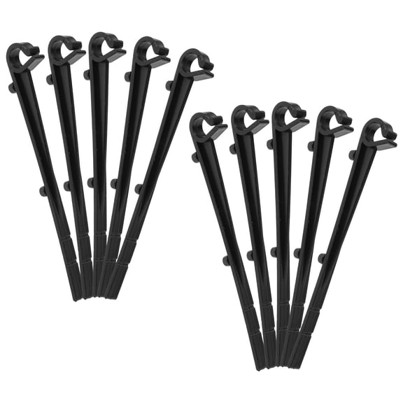 HONMEET 50Pcs Gutter Guard Clip Fixed Hooks Black Plastic for Roof Gutter Mesh Installation