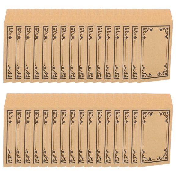 HONMEET 50Pcs Kraft Paper Cash Envelopes for Budgeting and Small Money Storage Self Sealing