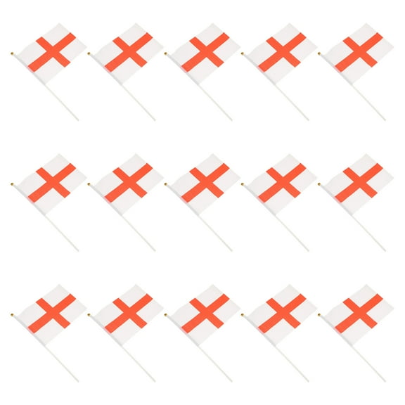 HONMEET 50-Pack Small Rectangular Flags with Sticks, ABS Polyester, Ideal for Football Games, Parties, and Outdoor Events