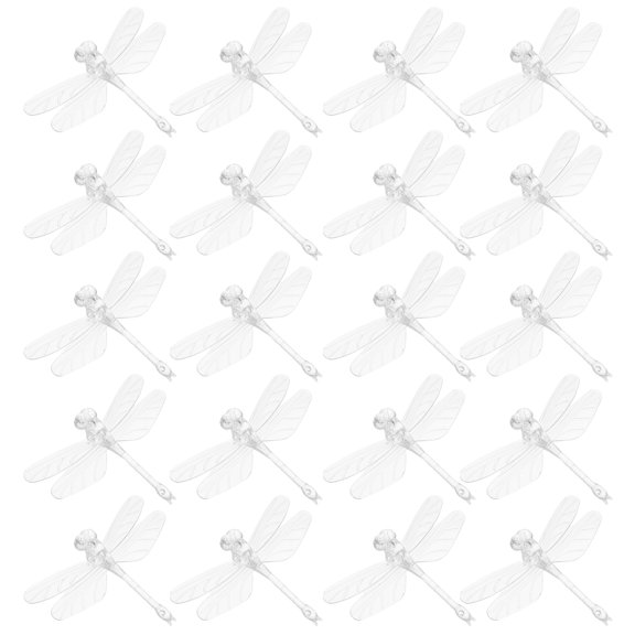 HONMEET 50Pcs Transparent Plastic Dragonfly Lamp Shades for LED String Lights Perfect for Outdoor and Bedroom Decor