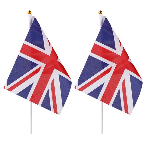 HONMEET Union Jack Handheld Flag Multi for Cheering and Festivals 50Pcs